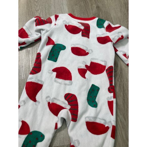 Carter's Baby‎ Christmas Fleece Footed Pajamas Red Size 18 Months - Picture 10 of 10